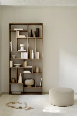 Vakkenkast M Rek - teak onbehandeld - 104x30x219 cm