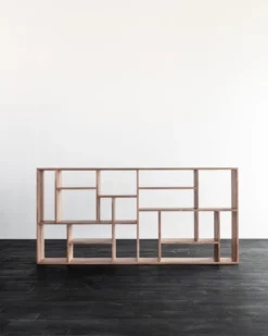 Vakkenkast M Rek - teak onbehandeld - 104x30x219 cm