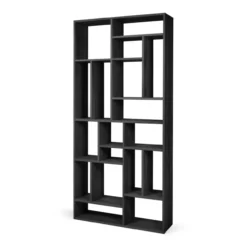 Vakkenkast M Rek - zwart eiken - 104x30x219 cm