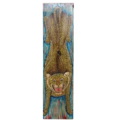 Vanij - Handbeschilderd Teak Deurpaneel met Tijger