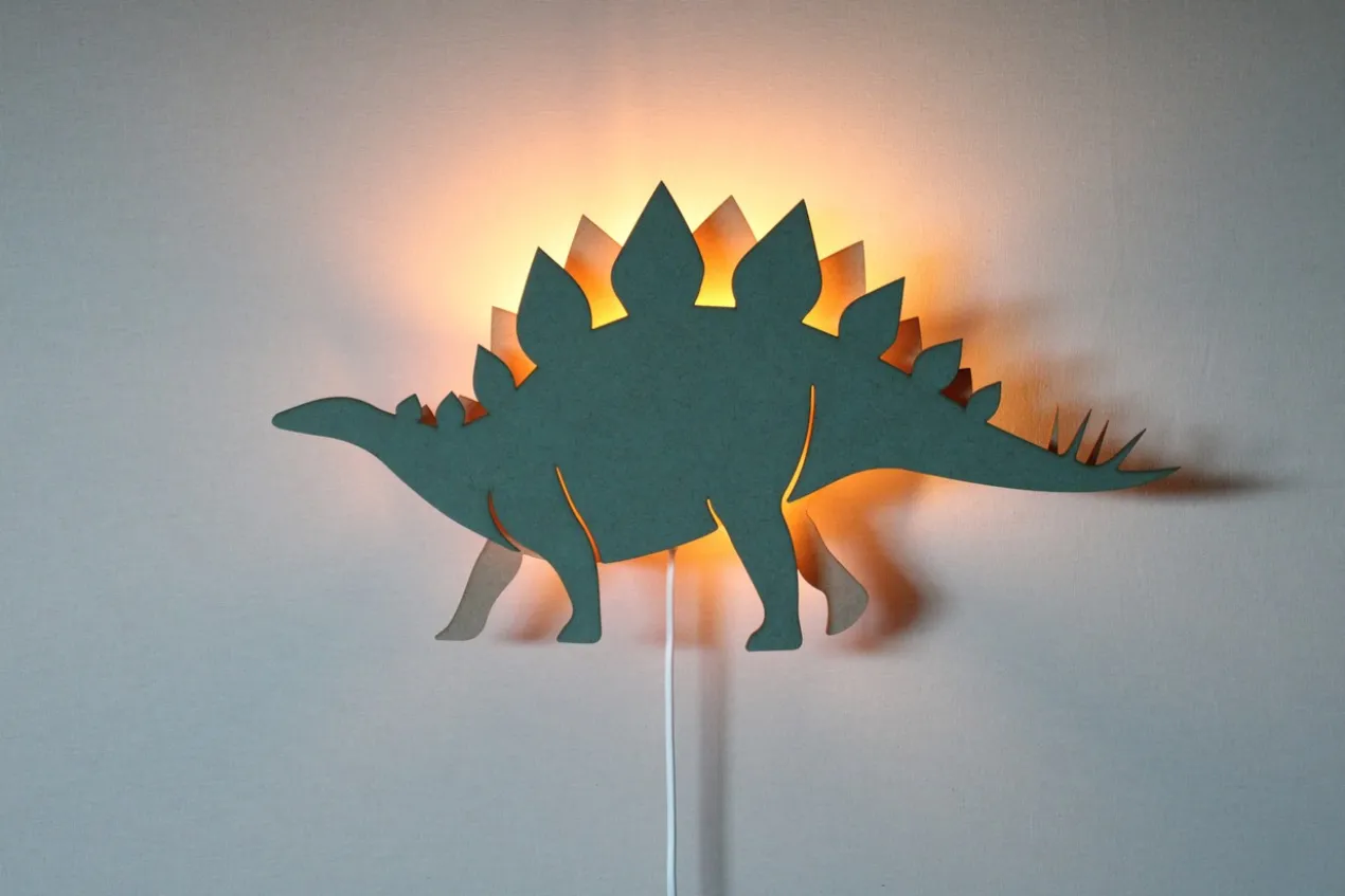 van Tjalle en Jasper - Wandlamp Stegosaurus