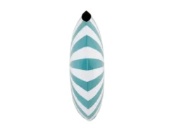 Vase Candy Swirl large enamel turquoise blue & white