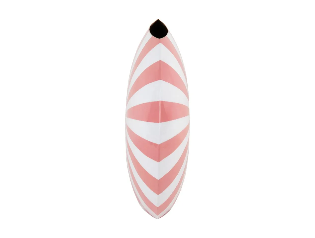 Vase Candy Swirl large enamel flamingo pink & white