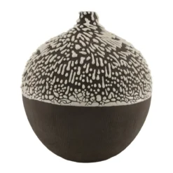 Vase ceramic black white