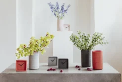 Vase fajen concrete grey