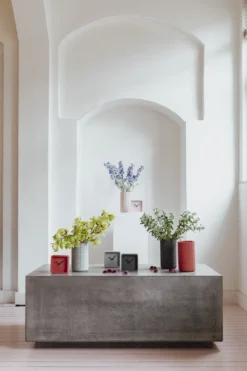 Vase fajen concrete grey