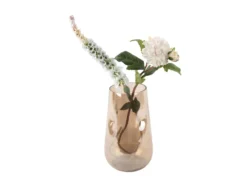 Vase Luster organic large shiny chocolate brown