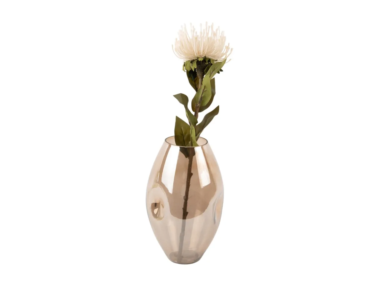 Vase Luster organic shiny chocolate brown