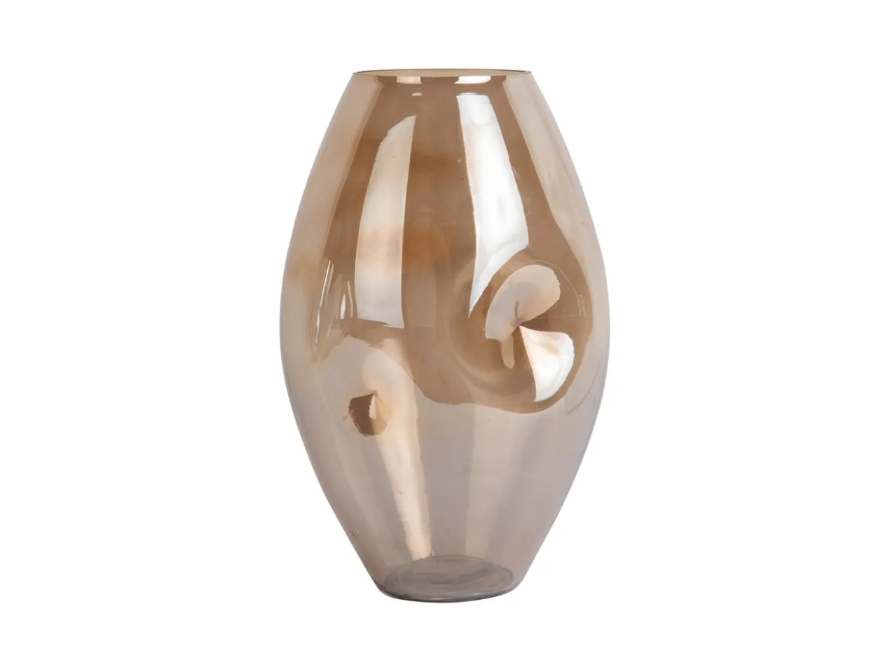 Vase Luster organic shiny chocolate brown