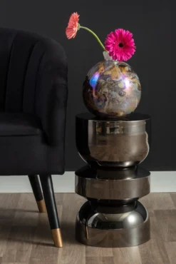 Vase Melange bottle pearly chocolate brown