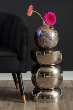 Vase Melange bottle pearly chocolate brown