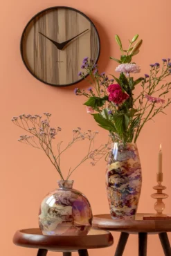 Vase Melange bottle pearly chocolate brown