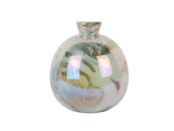 Vase Melange bottle pearly jungle green