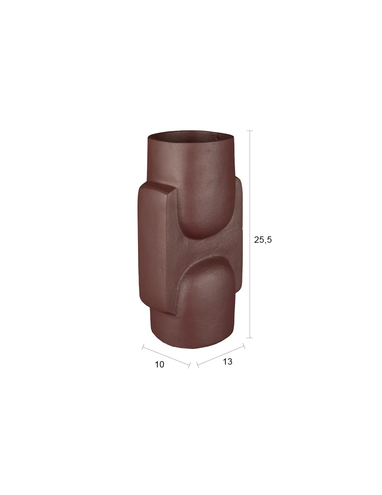 Vase santos bordeaux