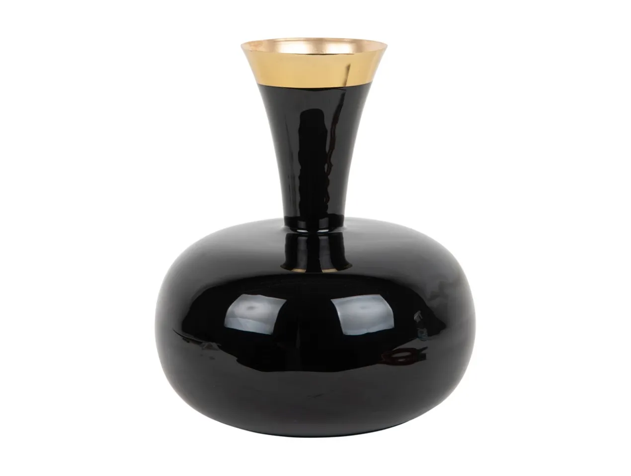 Vase Yara large enamel black