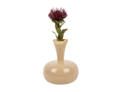 Vase Yara large enamel soft brown