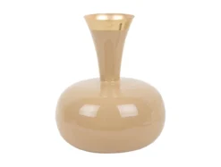 Vase Yara large enamel soft brown