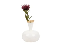 Vase Yara large enamel white