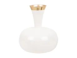 Vase Yara large enamel white