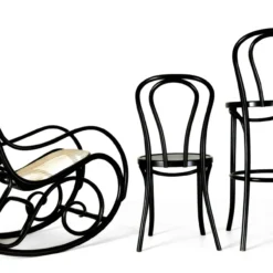 Vienna kruk zwart - 75 cm