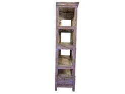Vitrinekast 4deur 3lades paars/blauw
