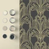 Vliesbehang Art Deco Black Gold