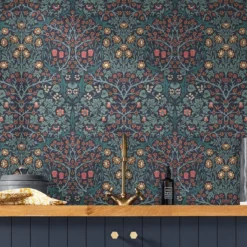 Vliesbehang blackthorn navy