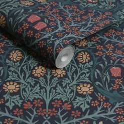Vliesbehang blackthorn navy