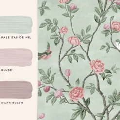 Vliesbehang eglantine eau de nil