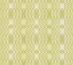 Vliesbehang in retrostijl met geometrische patronen - groen, crème, wit #1