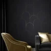 Vliesbehang Lancet Black & Gold