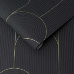Vliesbehang Lancet Black & Gold