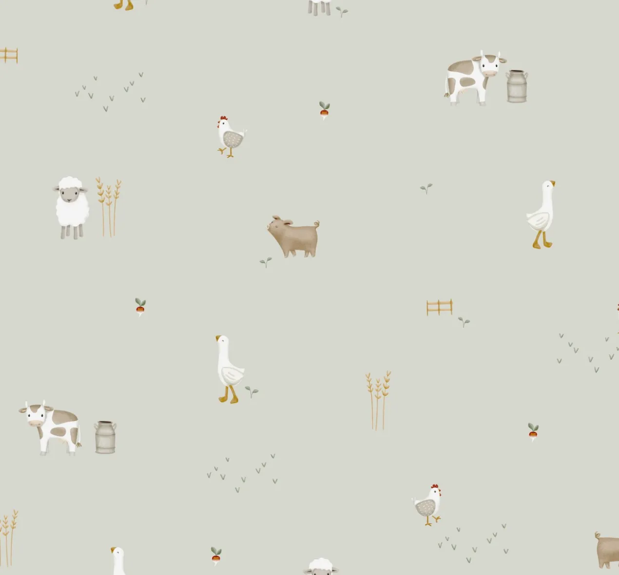 Vliesbehang Little Farm