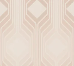 Vliesbehang met ruitmotief in retro stijl - beige, crème #1