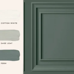 Vliesbehang redbrook wood panel fern green