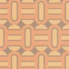 Vliesbehang retro versierd met ovalen en balken in warme kleuren – bruin, geel, oranje Retro vliesbehang versierd met ovalen en balken in warme kleuren – bruin, geel, oranje #1