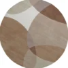 Vloerkleed Abstract beige/bruin Ø230 cm