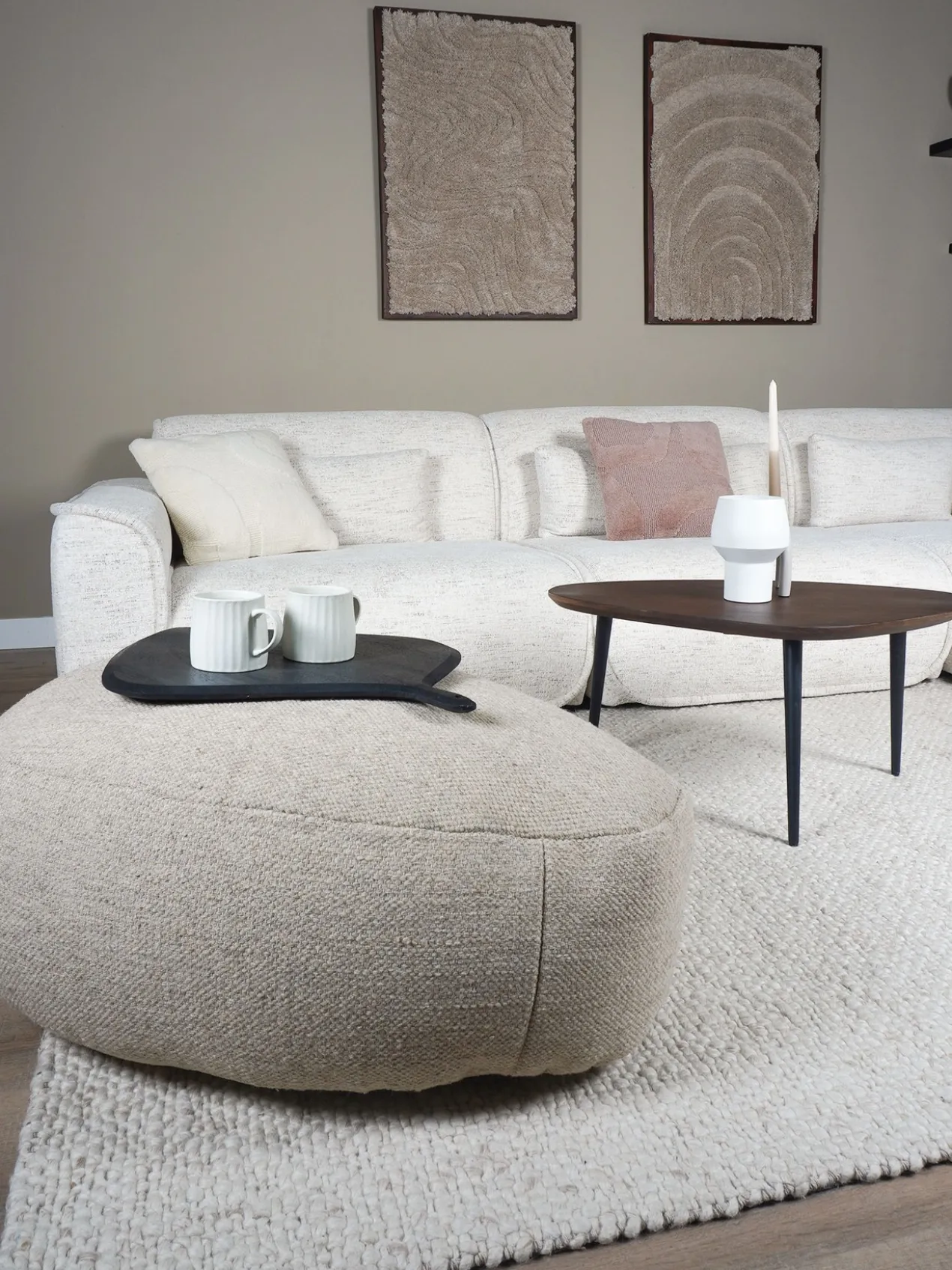 Vloerkleed Adige Sand- 300 x 400 cm