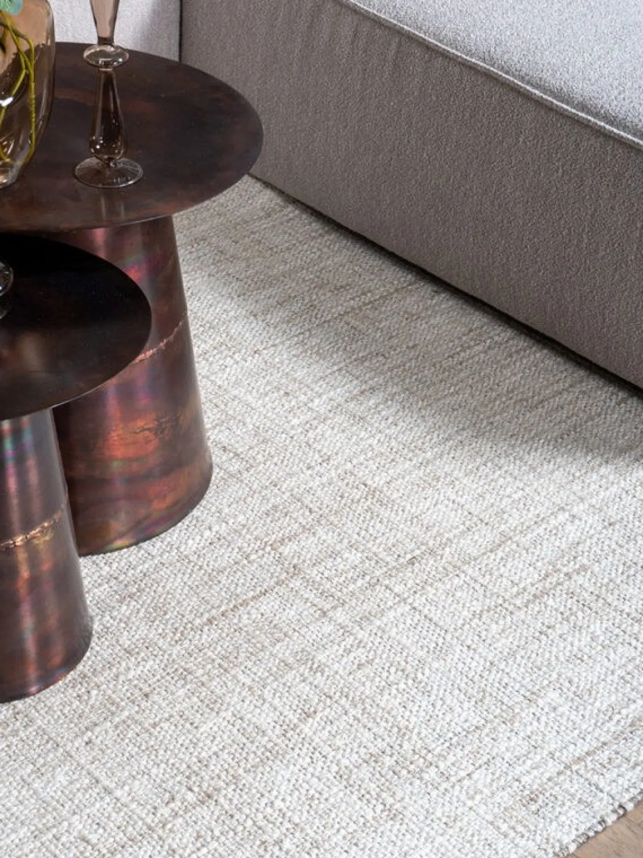 Vloerkleed Cross Light Beige - 240 x 340 cm