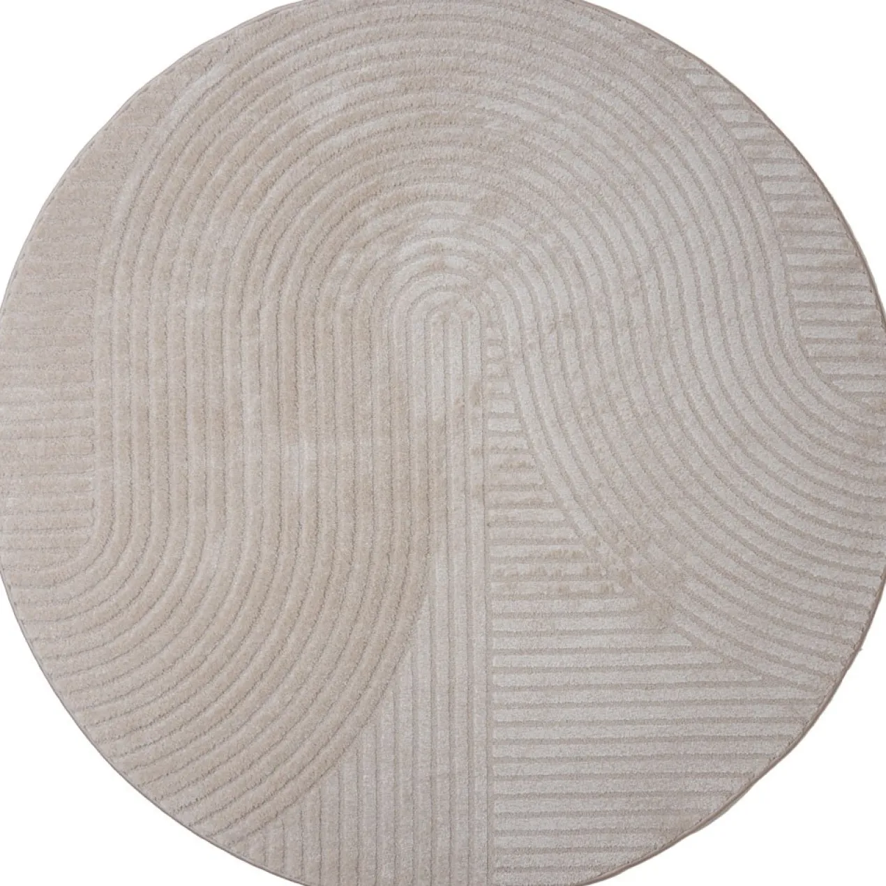 Vloerkleed Ella Beige Rond ø240 cm