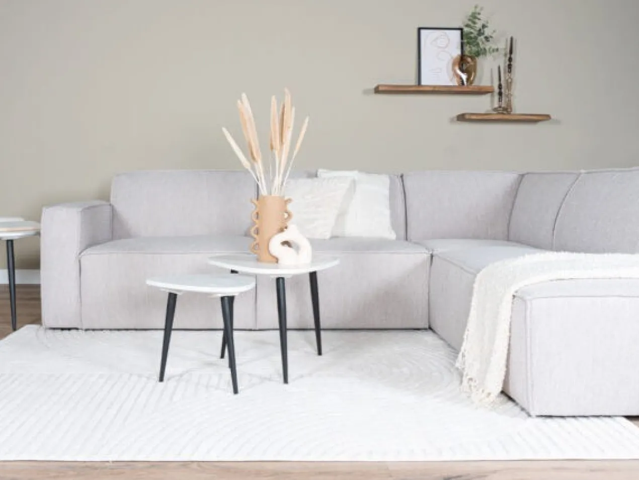 Vloerkleed Ella Cream 240 x 340 cm