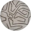 Vloerkleed Labyrint beige Ø200 cm