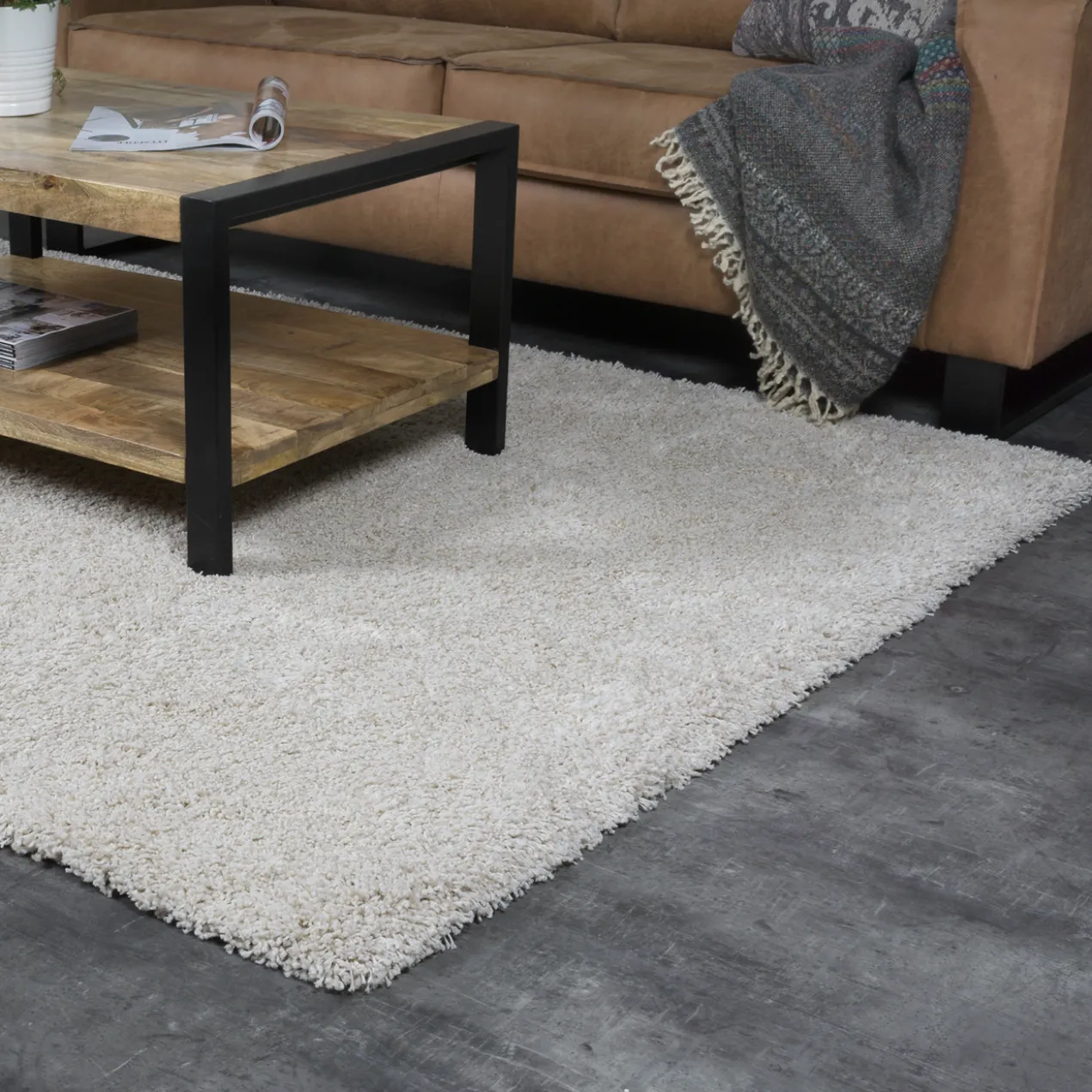 Vloerkleed Milano Creme 240x340 cm