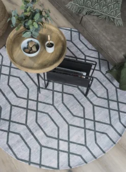 Vloerkleed Pattern Groen Rond ø200 cm