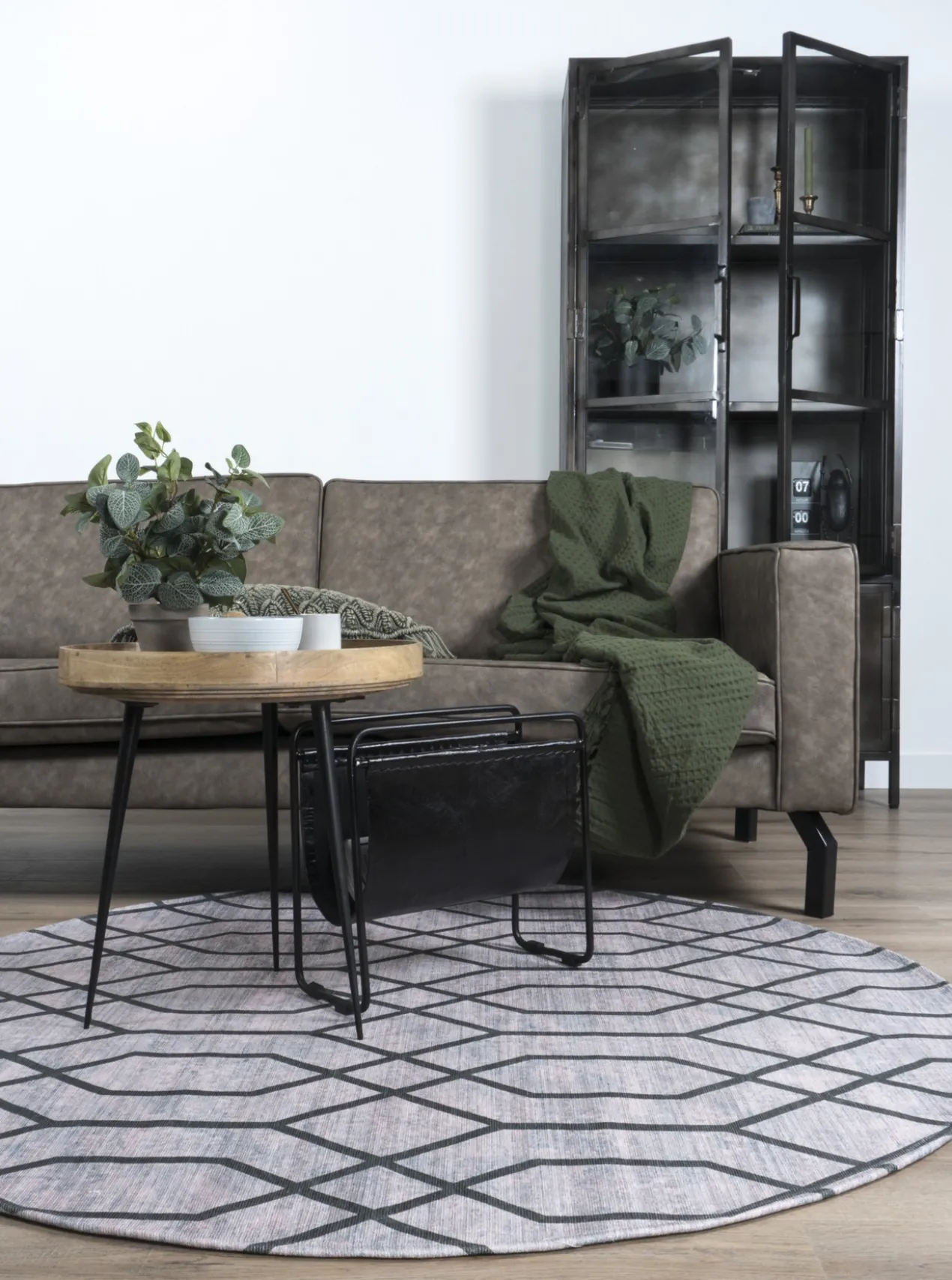 Vloerkleed Pattern Groen Rond ø200 cm