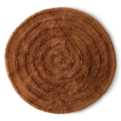 Vloerkleed Round Woolen Ø150 cm mahogany