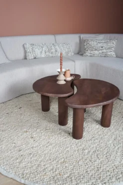 Vloerkleed Steve beige rond ø200 cm