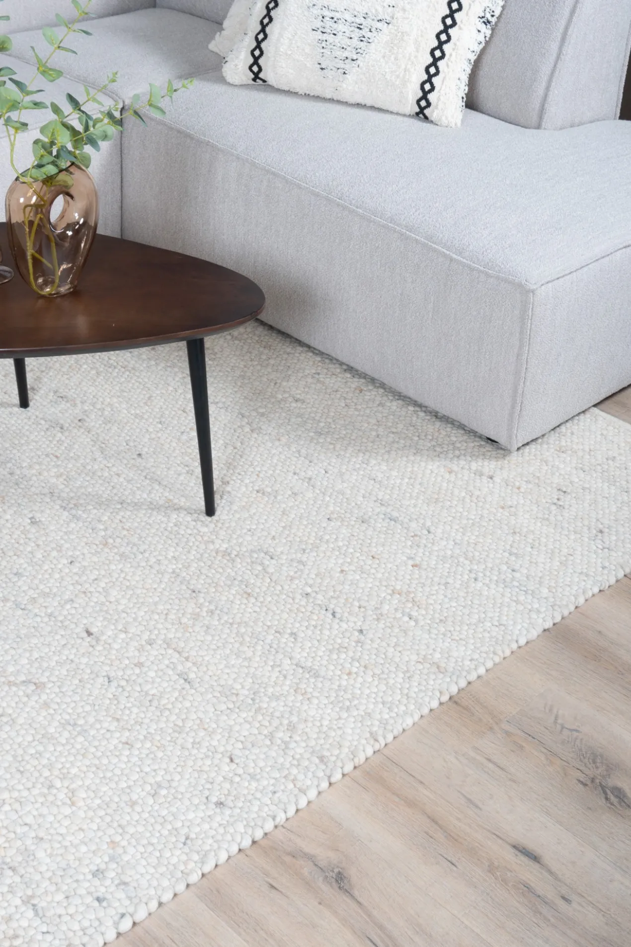 Vloerkleed Stone beige 160 x 230 cm