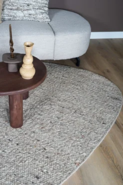 Vloerkleed Stone kiezelvormig donkerbeige 200x280 cm