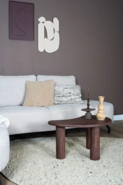 Vloerkleed Stone kiezelvormig beige 160 x 230 cm